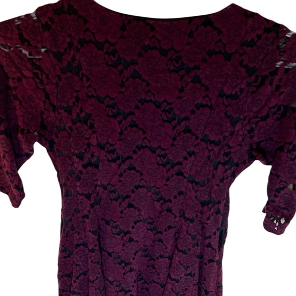 Torrid Burgundy Sexy Lace Dress, Sz 1X . - Picture 3 of 4